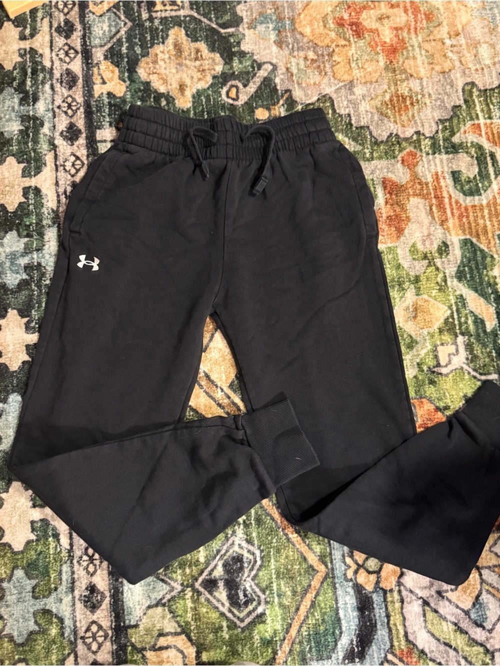 Under Armour Kids Black Jogger Sweatpants with Logo